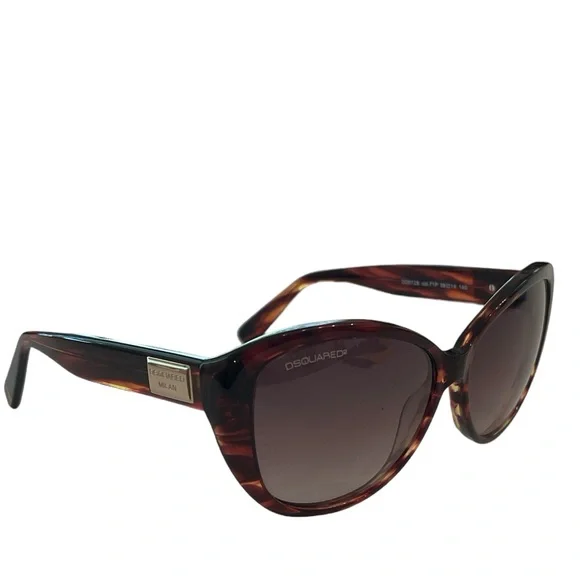 DSQUARED2 Havana Cat Eye Tortoise Shell Sunglasses NWT